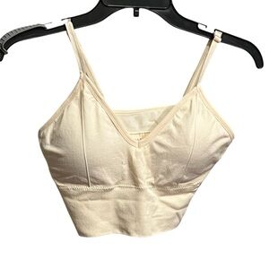 Cream Sports Bra